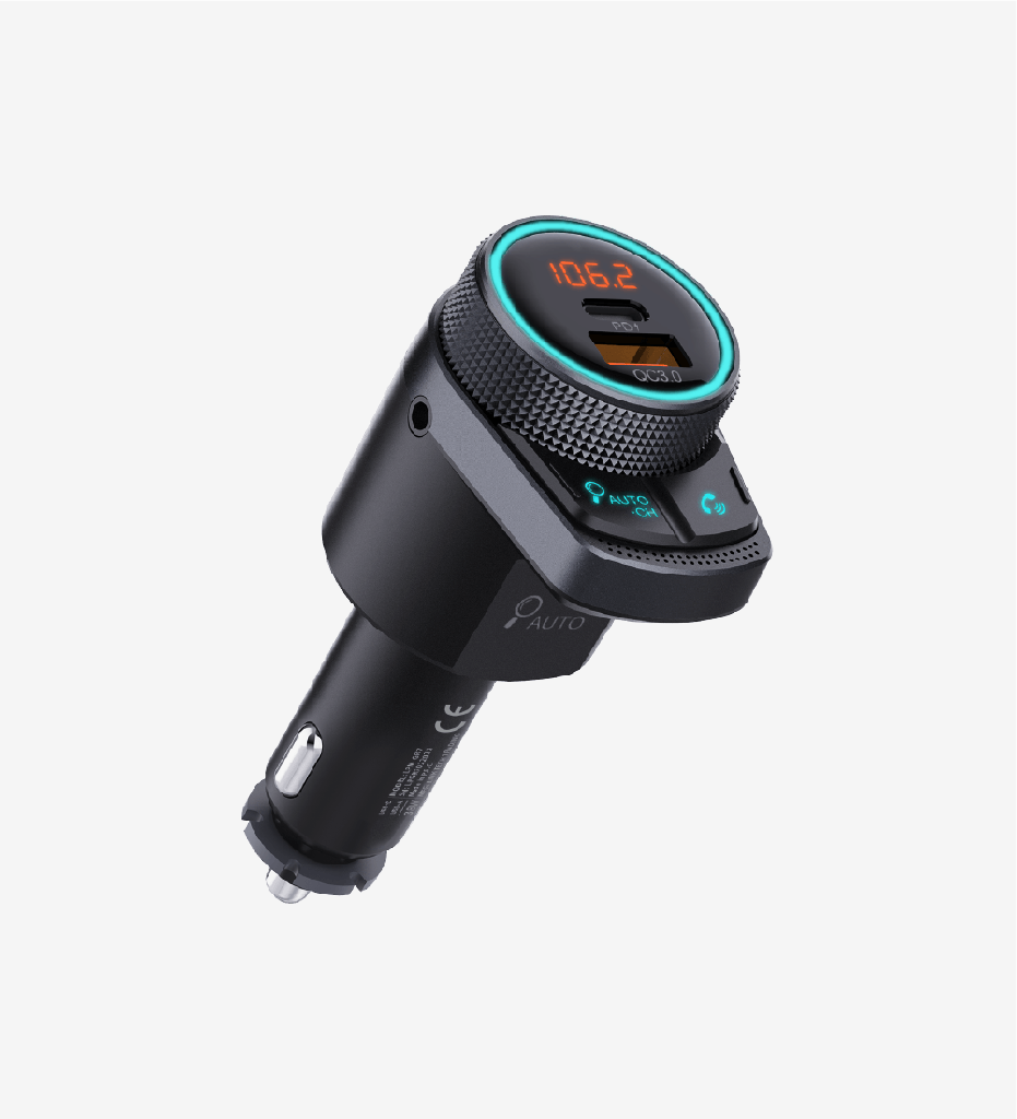 GR7 Premium 38W FM Transmitter with PD Charge Output LCD Display